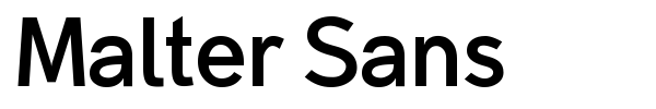 Malter Sans font preview